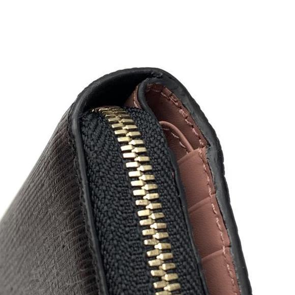 Bally Round Coin Case Leather Bifold Compact Wallet Black - Picture 8 of 9